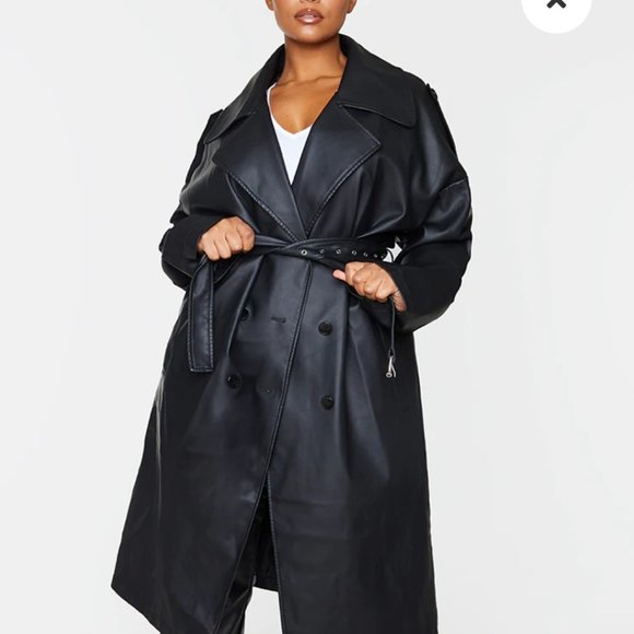Black midi trench coat - Picture 5 of 13